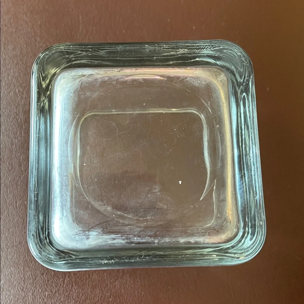 Clear Glass Square Candle Holder